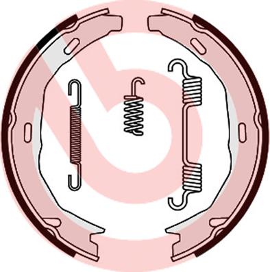 Brembo S 50 522 - Комплект тормозов, ручник, парковка autospares.lv