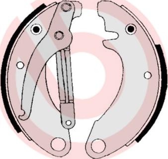 Brembo S 61 501 - Комплект тормозных колодок, барабанные autospares.lv