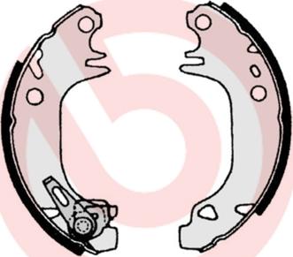 Brembo S 61 513 - Комплект тормозных колодок, барабанные autospares.lv