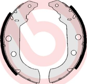 Brembo S 61 517 - Комплект тормозных колодок, барабанные autospares.lv