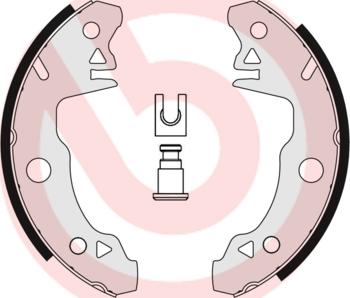 Brembo S 68 527 - Комплект тормозных колодок, барабанные autospares.lv