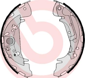 Brembo S 11 504 - Комплект тормозных колодок, барабанные autospares.lv