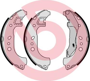 Brembo S 85 543 - Комплект тормозных колодок, барабанные autospares.lv