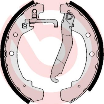 Brembo S 85 510 - Комплект тормозных колодок, барабанные autospares.lv