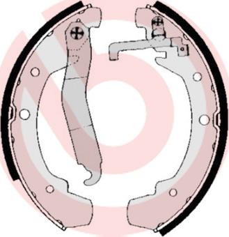 Brembo S 85 531 - Комплект тормозных колодок, барабанные autospares.lv