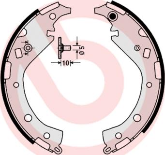 Brembo S 83 549 - Комплект тормозных колодок, барабанные autospares.lv