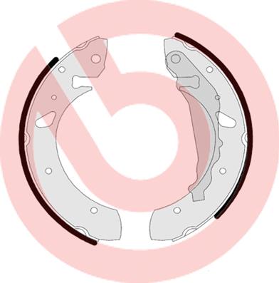 Brembo S 83 507 - Комплект тормозных колодок, барабанные autospares.lv