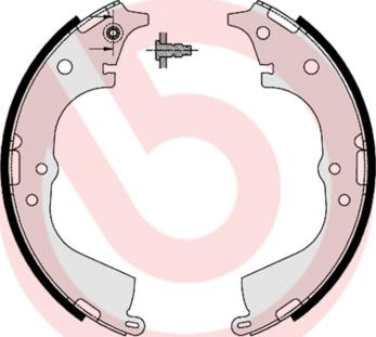 Brembo S 83 537 - Комплект тормозных колодок, барабанные autospares.lv