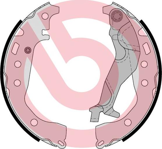 Brembo S 83 574 - Комплект тормозных колодок, барабанные autospares.lv