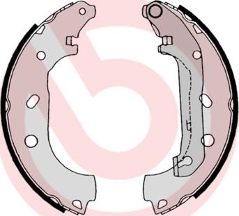 Brembo S 24 539 - Комплект тормозных колодок, барабанные autospares.lv