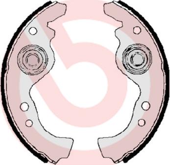 Brembo S 23 542 - Комплект тормозных колодок, барабанные autospares.lv