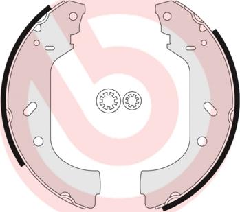 Brembo S 23 517 - Комплект тормозных колодок, барабанные autospares.lv