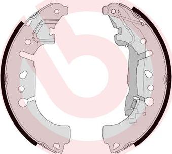 Brembo S 23 580 - Комплект тормозных колодок, барабанные autospares.lv