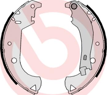 Brembo S 23 524 - Комплект тормозных колодок, барабанные autospares.lv