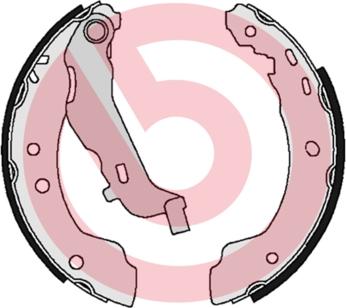 Brembo S 23 572 - Комплект тормозных колодок, барабанные autospares.lv