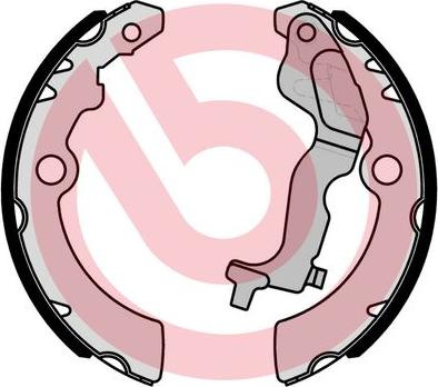 Brembo S 79 528 - Комплект тормозных колодок, барабанные autospares.lv