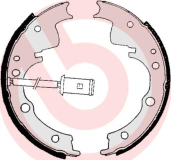 Brembo S A6 505 - Комплект тормозных колодок, барабанные autospares.lv