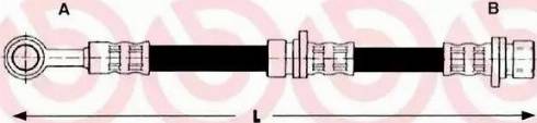 Brembo T 52 016 - Тормозной шланг autospares.lv