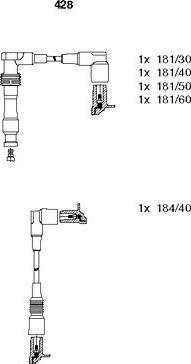 Bremi 428 - Комплект проводов зажигания autospares.lv