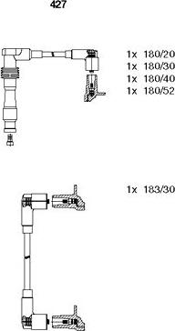 Bremi 427 - Комплект проводов зажигания autospares.lv