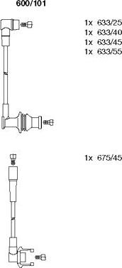 Bremi 600/101 - Комплект проводов зажигания autospares.lv