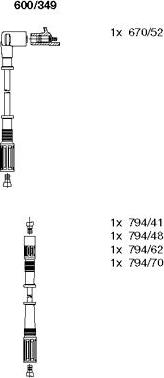 Bremi 600/349 - Комплект проводов зажигания autospares.lv