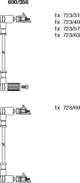 Bremi 600/356 - Комплект проводов зажигания autospares.lv