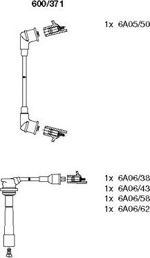 Bremi 600/371 - Комплект проводов зажигания autospares.lv