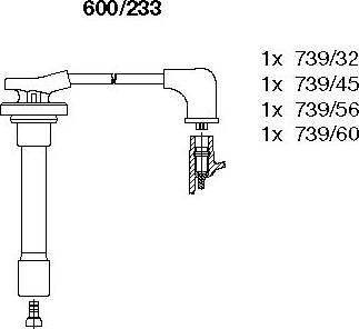 Bremi 600/233 - Комплект проводов зажигания autospares.lv