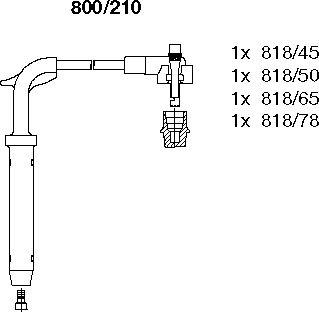 Bremi 800/210 - Комплект проводов зажигания autospares.lv