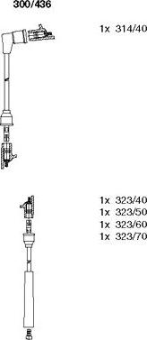 Bremi 300/436 - Комплект проводов зажигания autospares.lv