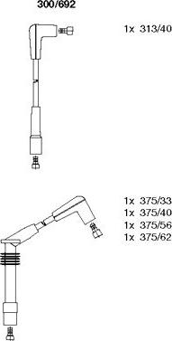 Bremi 300/692 - Комплект проводов зажигания autospares.lv