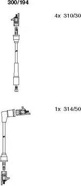 Bremi 300/194 - Комплект проводов зажигания autospares.lv