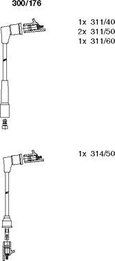 Bremi 300/176 - Комплект проводов зажигания autospares.lv