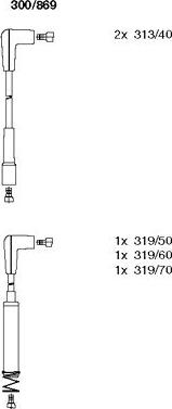 Bremi 300/869 - Комплект проводов зажигания autospares.lv