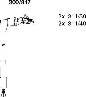 Bremi 300/817 - Комплект проводов зажигания autospares.lv