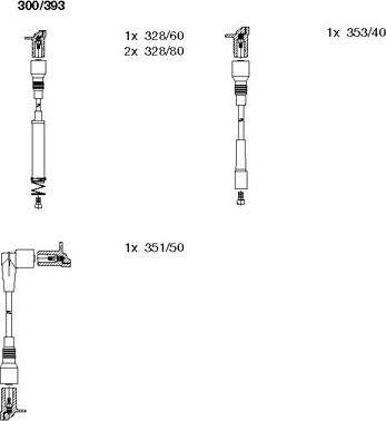 Bremi 300/393 - Комплект проводов зажигания autospares.lv