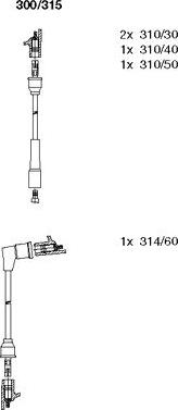 Bremi 300/315 - Комплект проводов зажигания autospares.lv