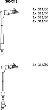 Bremi 300/313 - Комплект проводов зажигания autospares.lv