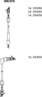 Bremi 300/378 - Комплект проводов зажигания autospares.lv