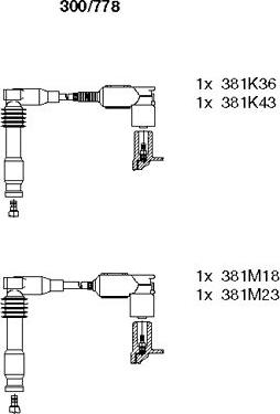 Bremi 300/778 - Комплект проводов зажигания autospares.lv