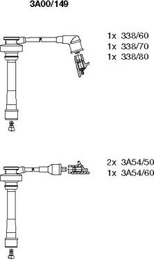 Bremi 3A00/149 - Комплект проводов зажигания autospares.lv