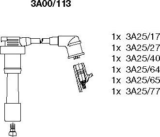 Bremi 3A00/113 - Комплект проводов зажигания autospares.lv