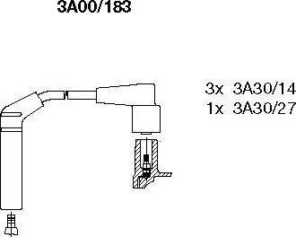 Bremi 3A00/183 - Комплект проводов зажигания autospares.lv