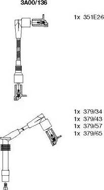 Bremi 3A00/136 - Комплект проводов зажигания autospares.lv