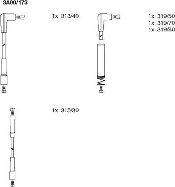 Bremi 3A00/173 - Комплект проводов зажигания autospares.lv