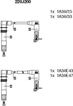 Bremi 220J200 - Комплект проводов зажигания autospares.lv