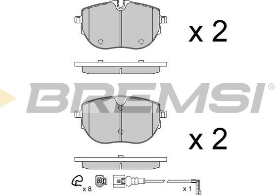 Bremsi BP3944 - Тормозные колодки, дисковые, комплект autospares.lv