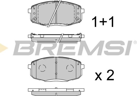 Bremsi BP3941 - Тормозные колодки, дисковые, комплект autospares.lv