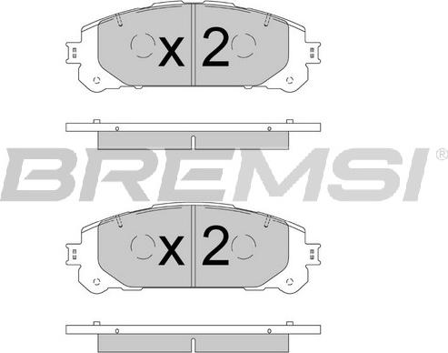 Bremsi BP3908 - Тормозные колодки, дисковые, комплект autospares.lv